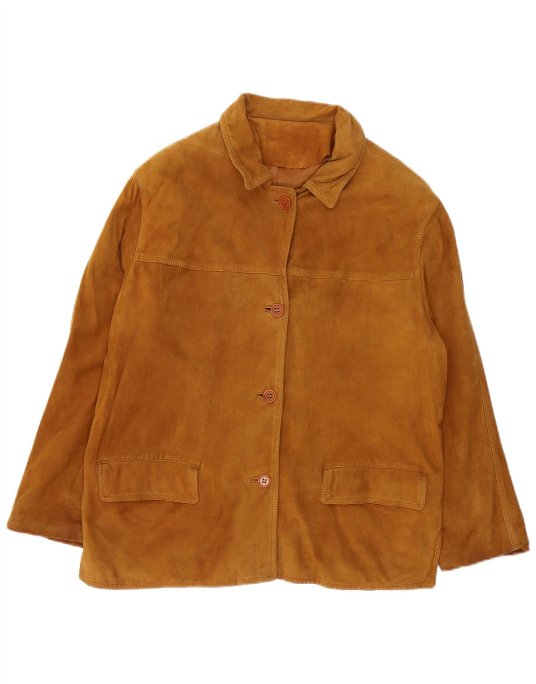 Giacca in pelle scamosciata da donna Conbipel UK 16 grande in pelle marrone
