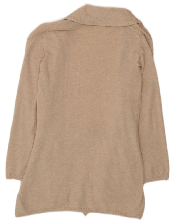 Maglione cardigan lungo da donna Zara UK 12 Viscosa beige medio