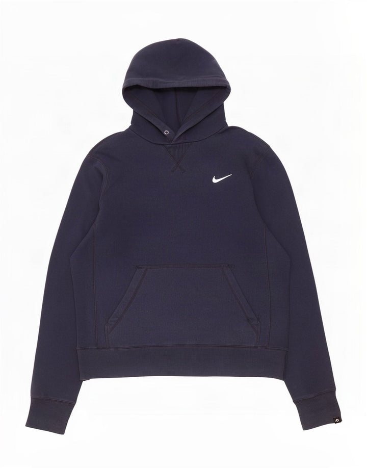 Felpa con cappuccio da uomo Nike, cotone medio blu navy