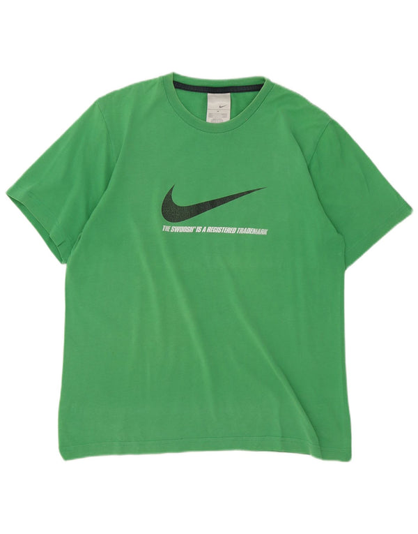 T-shirt grafica da uomo Nike Top UK 39/41 cotone verde medio