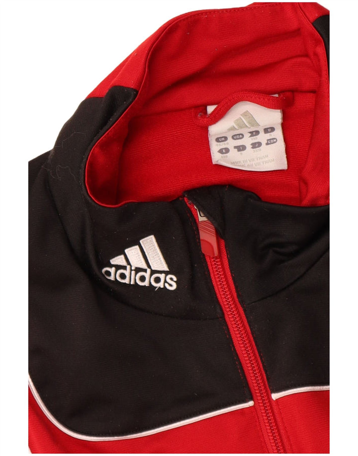 Giacca da tuta da uomo ADIDAS UK 46/48 XL Poliestere color block rosso