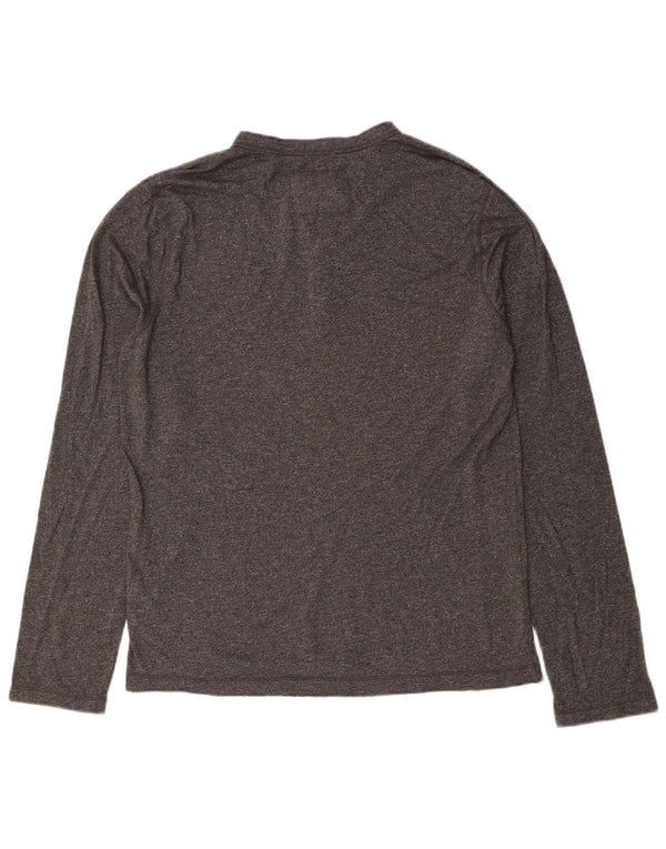 Abercrombie & Fitch Mens Muscle Top Long Sleeve Medium Grey Flecked