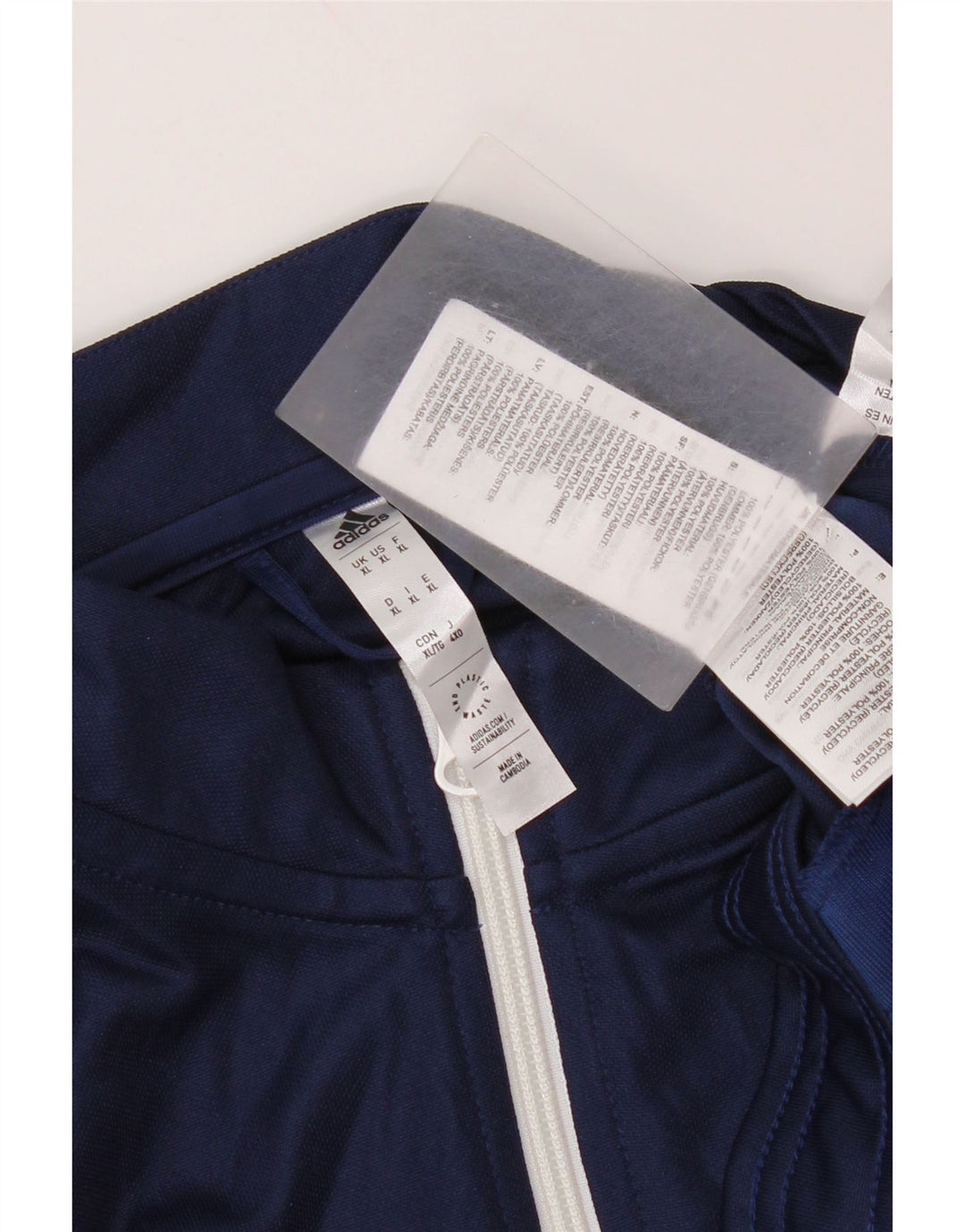 Giacca da tuta da uomo Adidas Aeroready XL in poliestere blu navy