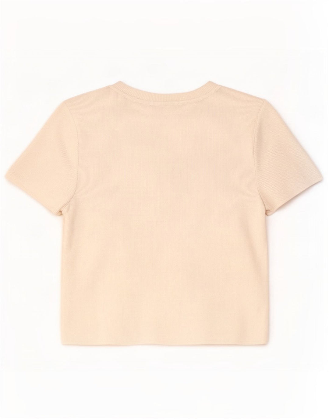 T-shirt corta da donna Zara UK 12 viscosa bianca media