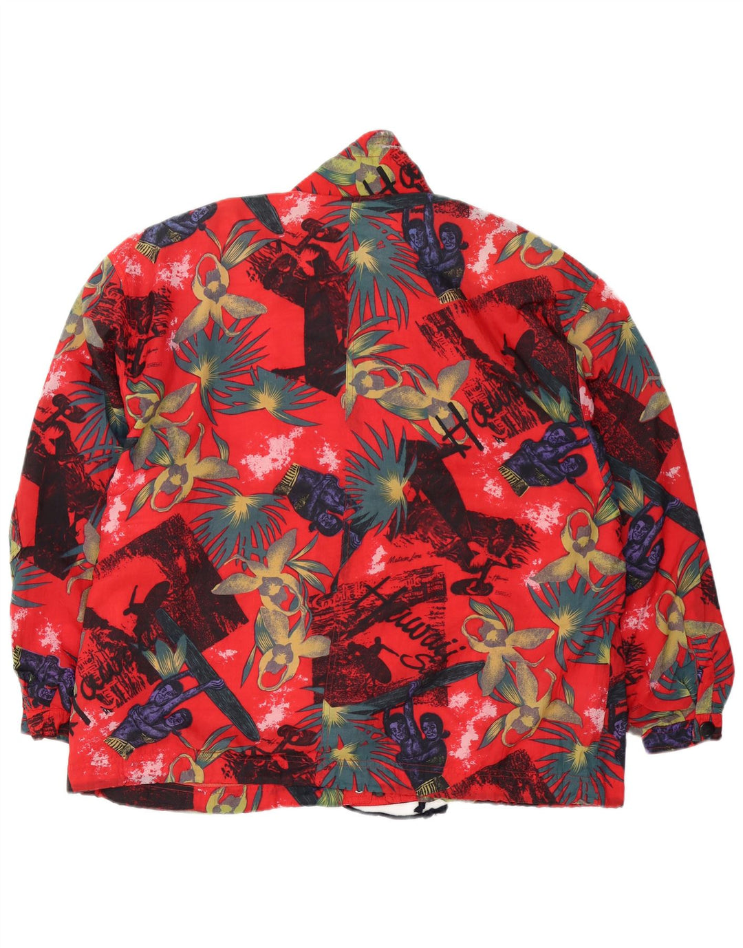 Giacca a vento oversize da donna Gil Bret UK 14 Grande rosso floreale