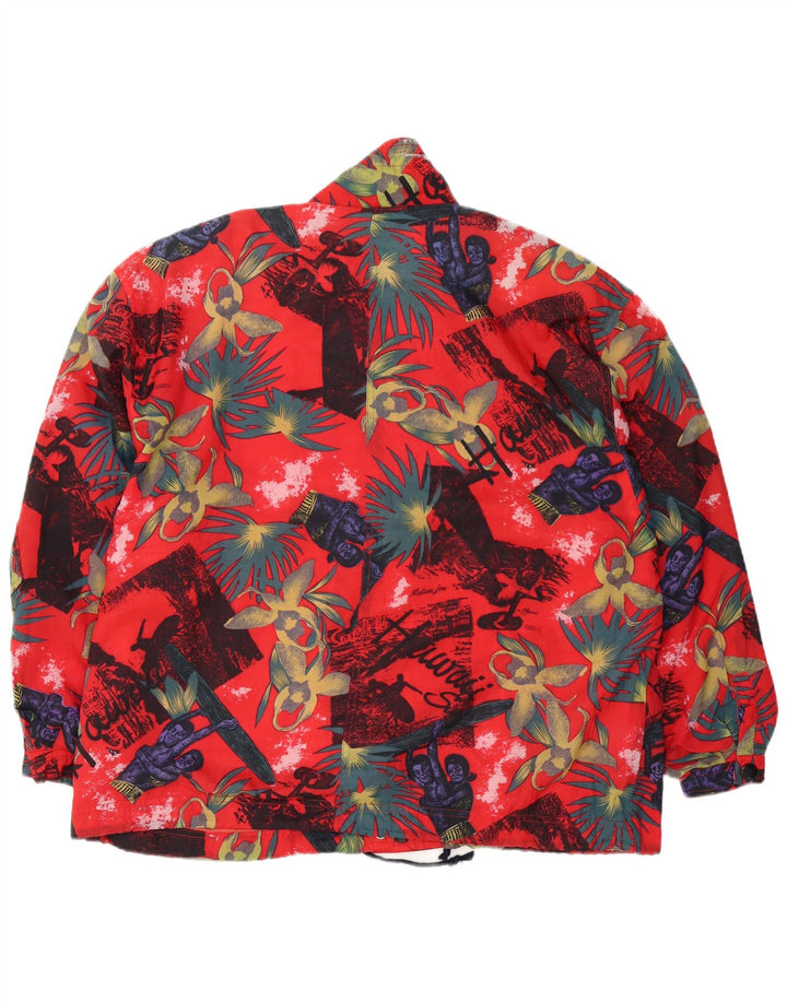 Giacca a vento oversize da donna Gil Bret UK 14 Grande rosso floreale