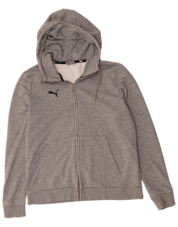 Felpa con cappuccio e zip da donna PUMA UK 18 XL Cotone grigio
