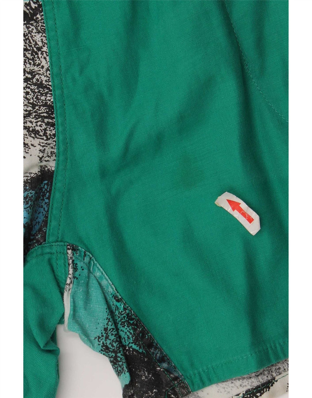 Pantaloncini da bagno vintage da uomo piccoli in cotone tie dye multicolore