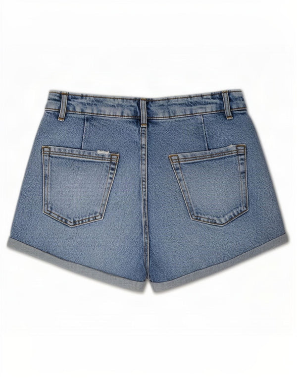 Pantaloncini di jeans da donna Zara EU 34 2XS W24 cotone blu