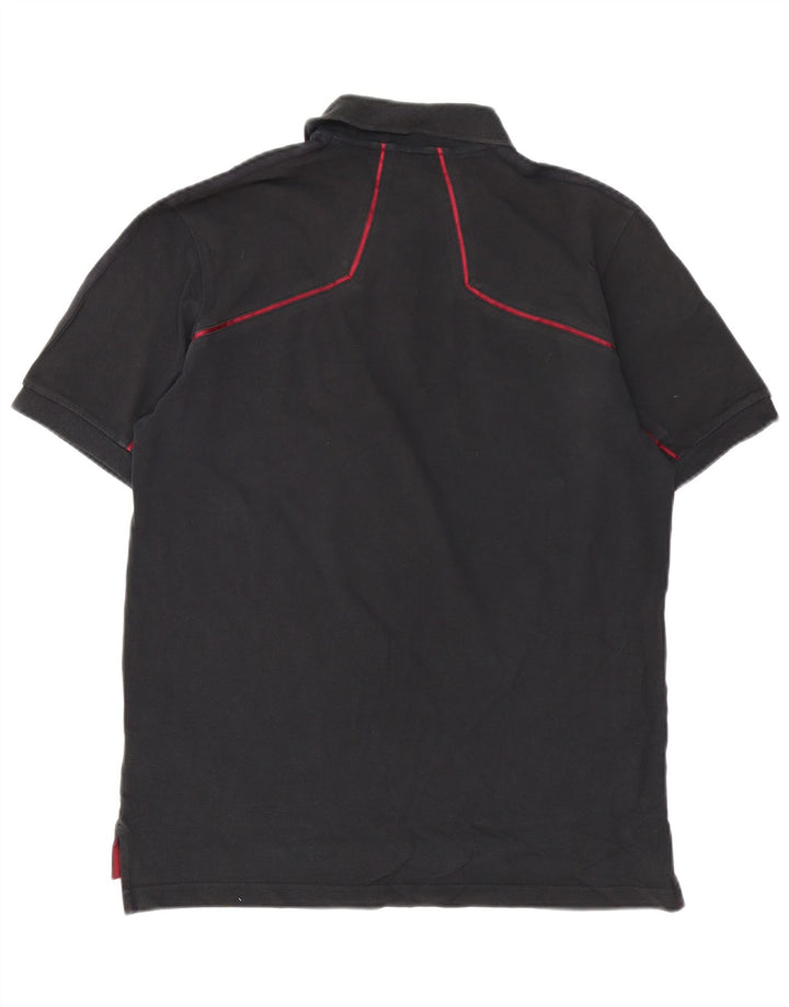 Polo Adidas da uomo in cotone nero medio