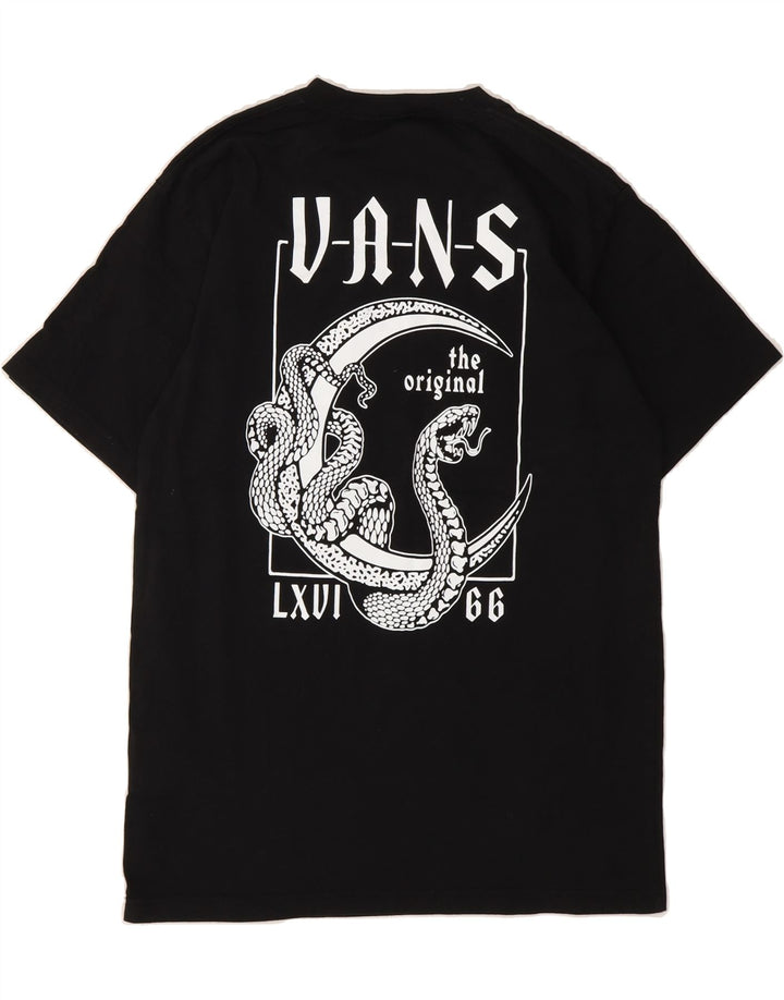 VANS Mens Classic Fit Graphic T-Shirt Top Small Black Cotton Vintage Vans and Second-Hand Vans from Messina Hembry 