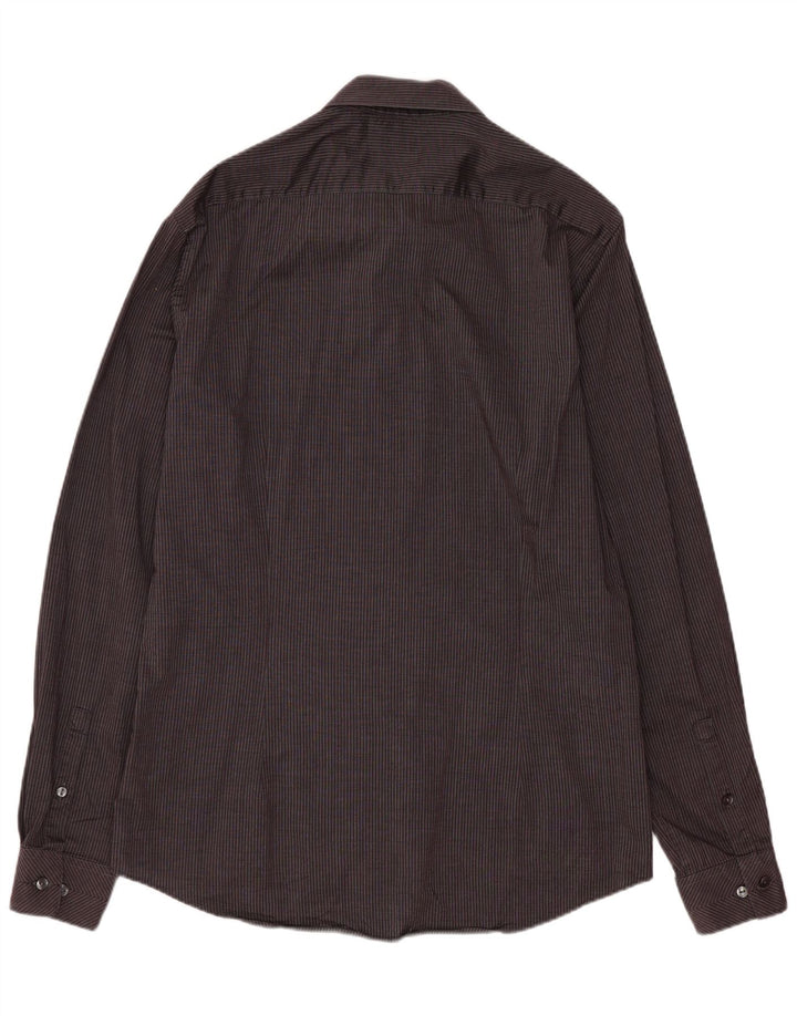 Camicia slim fit da uomo Calvin Klein taglia 39 15 1/2 gessato grigio medio