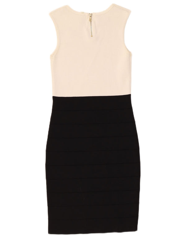 Abito aderente senza maniche da donna Guess UK 4 XS Nero Colourblock