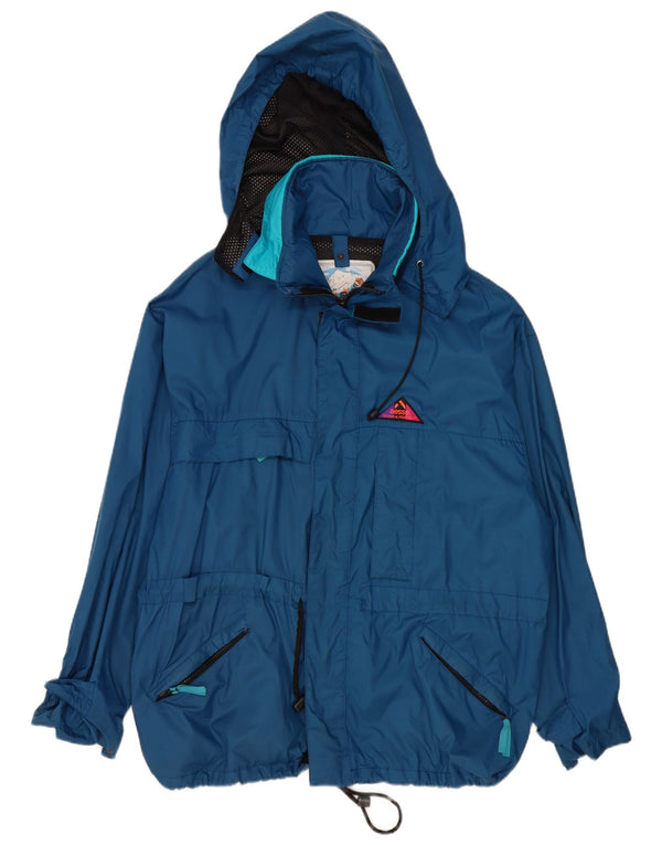 Giacca antipioggia da uomo con vestibilità ampia e cappuccio Aesse UK 40 Large Blu