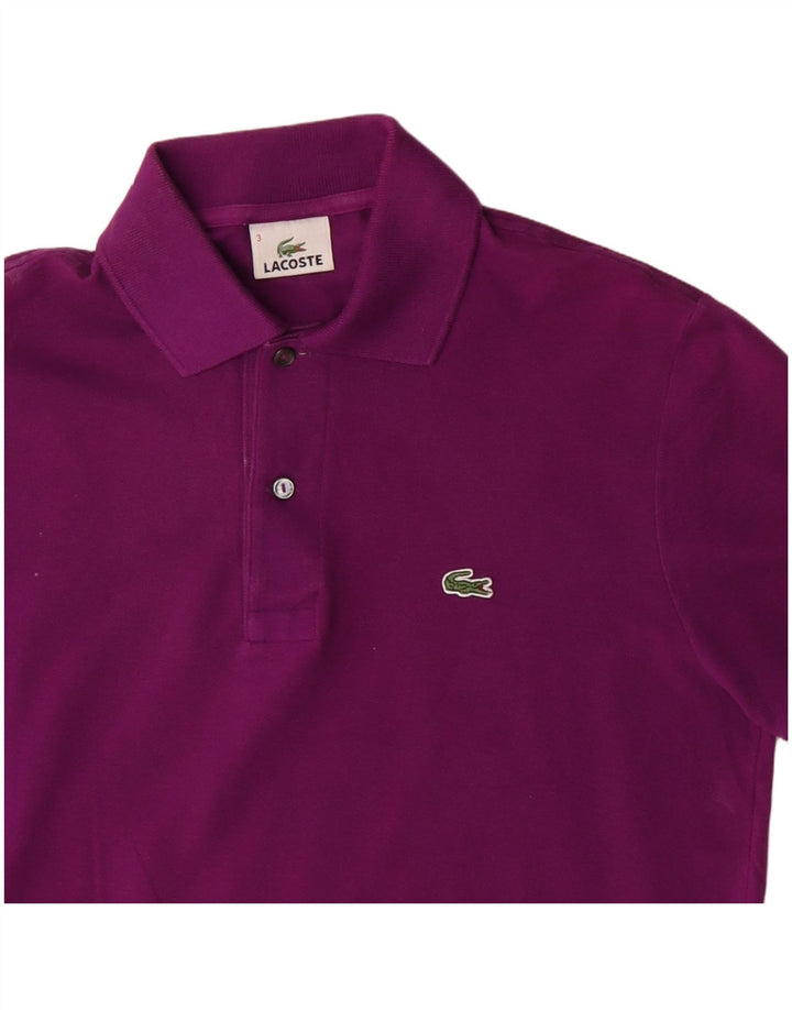 Polo da uomo Lacoste taglia 3 piccola in cotone viola