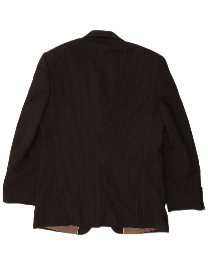 Giacca blazer a 3 bottoni da uomo Marks & Spencer UK 38 gessato medio nero