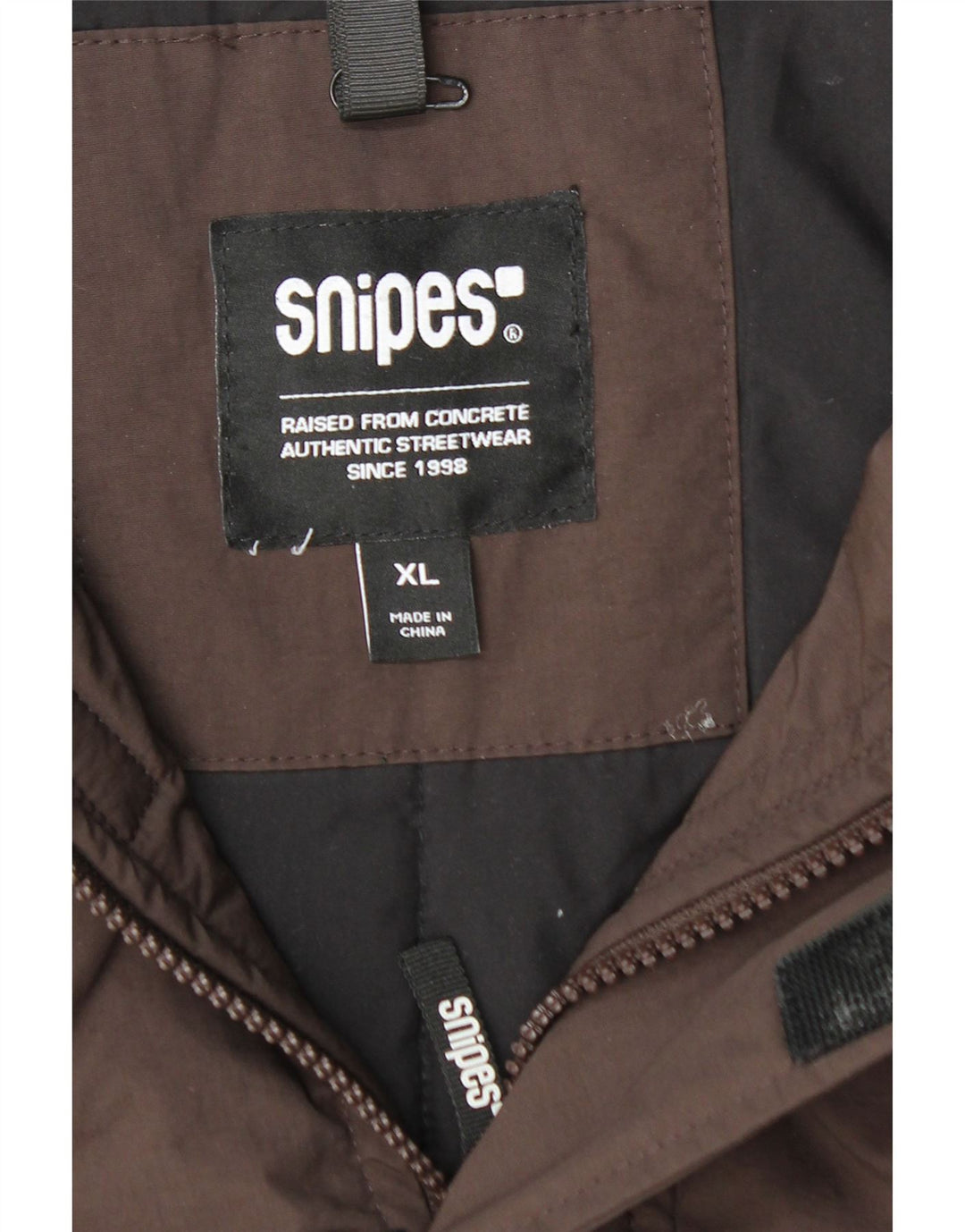 SNIPES Giacca anorak da uomo con cappuccio UK 42 XL Marrone Poliammide