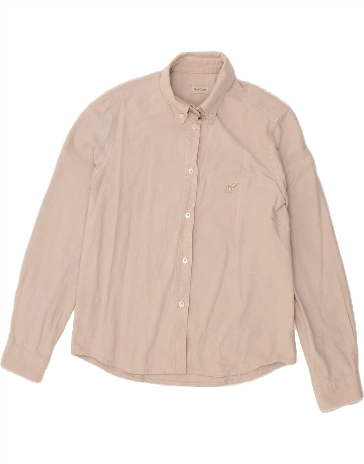 HENRY COTTONS Womens Shirt IT 46 Large Beige Cotton Vintage Henry Cottons and Second-Hand Henry Cottons from Messina Hembry 
