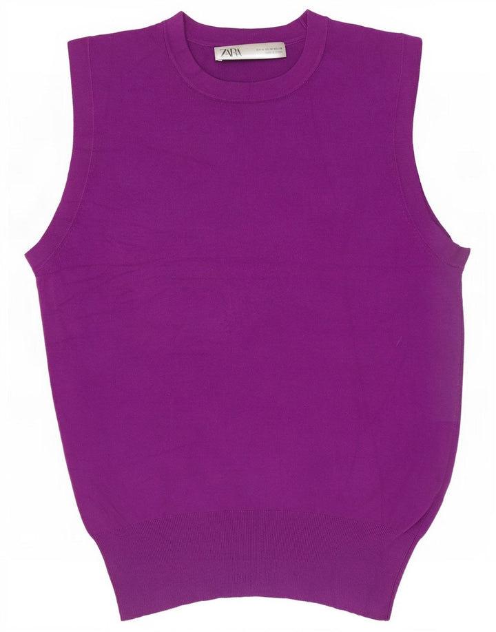 Canotta canotta da donna Zara UK 12 viola medio