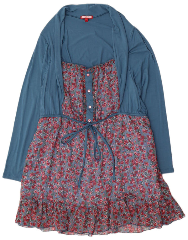 Vestito a strati da donna Joe Browns UK 18 XL Viscosa floreale blu
