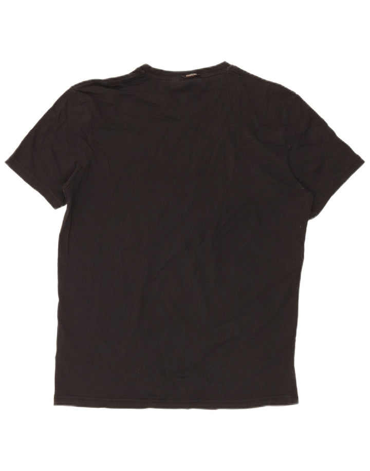 T-shirt grafica da uomo Napapijri Top in cotone nero medio