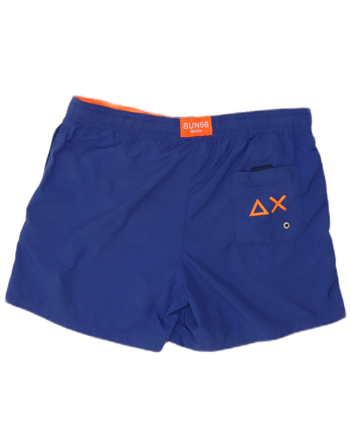 Pantaloncini da bagno con grafica Sun68 per ragazzi 13-14 anni in poliestere blu