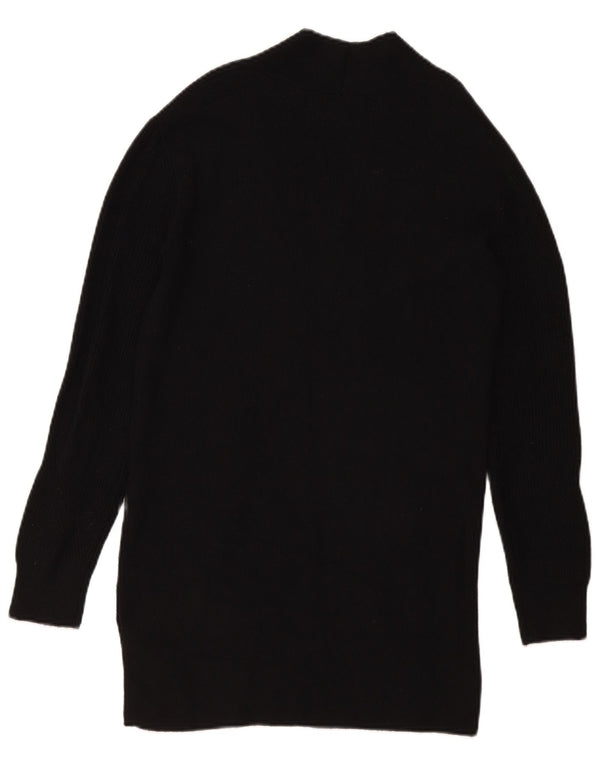 Maglione cardigan aperto da donna Marks & Spencer UK 8 piccolo viscosa nera