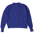 Marks & Spencer maglione da donna con collo alto autografo UK 8 piccolo blu