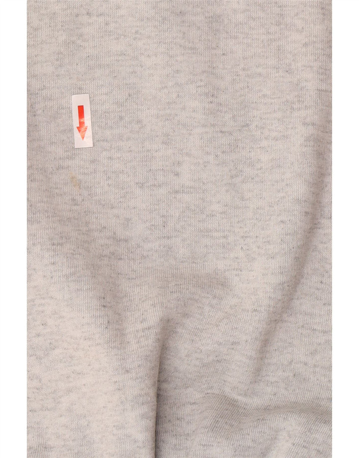 Felpa Asics da uomo con collo con zip grafica, maglione grande grigio