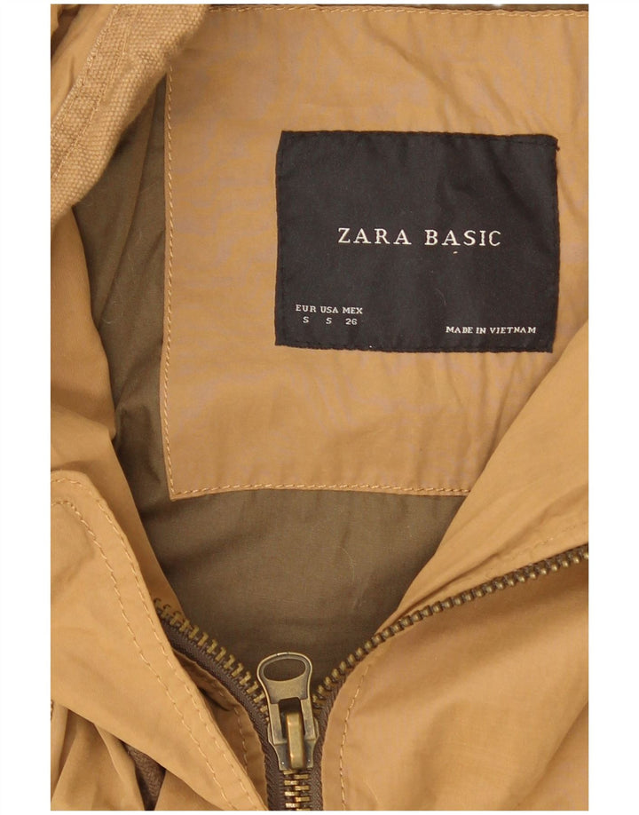 Giacca Parka da donna Zara UK 10 piccola in cotone marrone