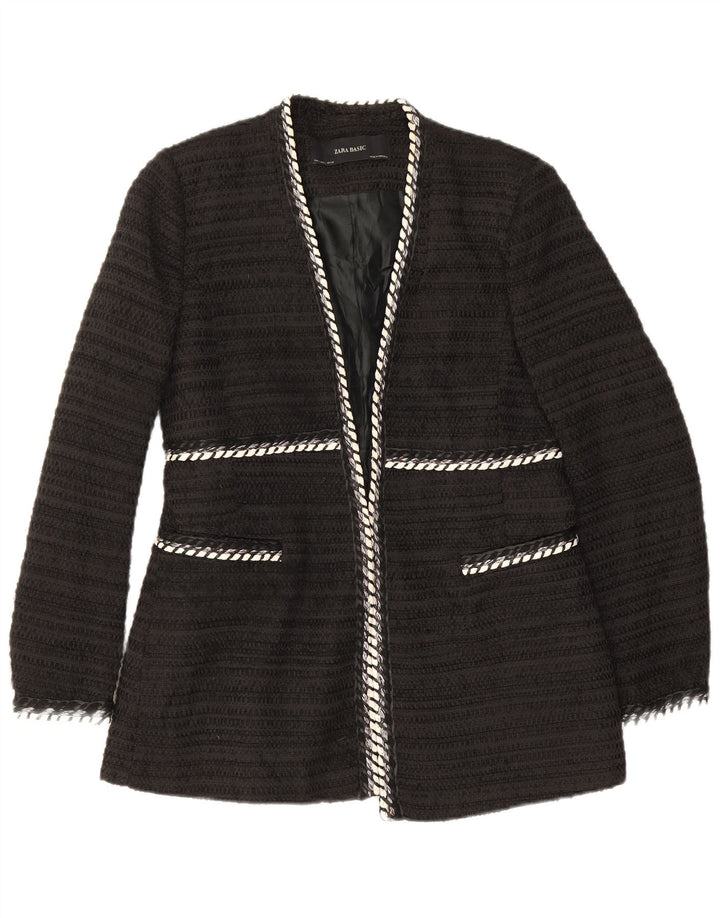 Giacca blazer aperta da donna Zara UK 14 grande nera