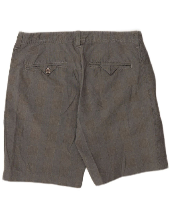 Pantaloncini chino da uomo Armani Exchange piccoli W29 in cotone scozzese grigio
