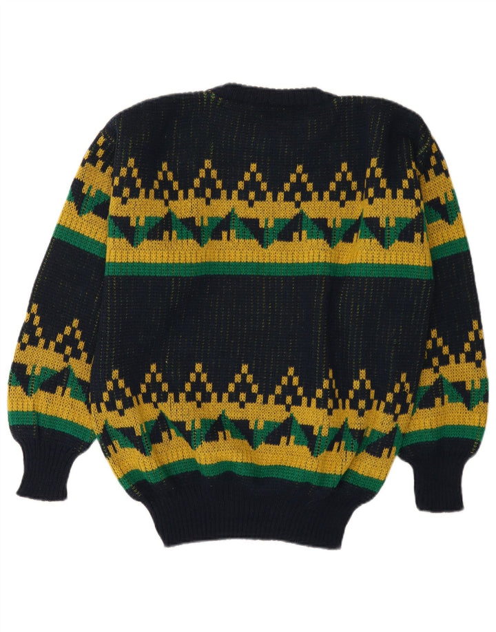 Maglione maglione girocollo da uomo Rodes medio acrilico geometrico blu navy