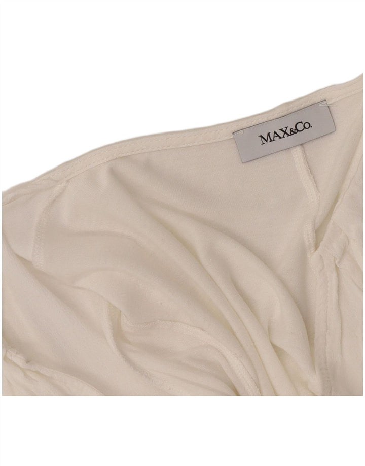 Max & Co. Top da donna a maniche lunghe UK 12 medio bianco