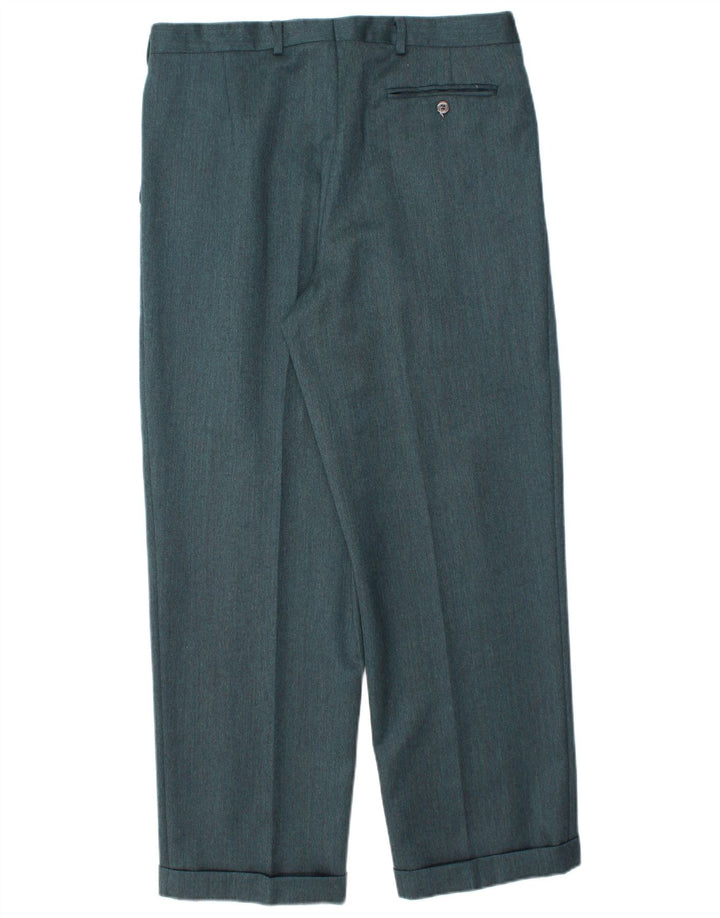 ANGELICO Abito da uomo doppio petto in 2 pezzi IT 50 Large W34 L30 Verde