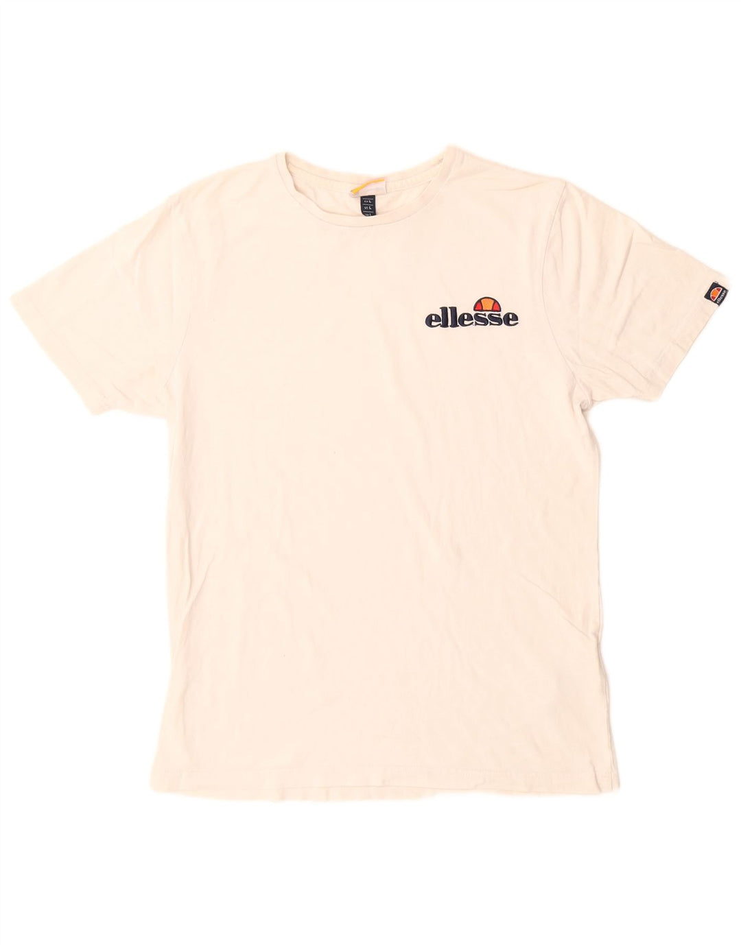 T-shirt grafica da uomo Ellesse Top grande in cotone bianco