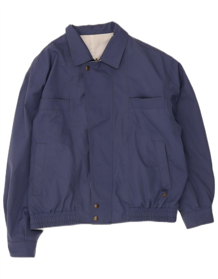 Giubbotto bomber vintage da uomo UK 38 medio blu navy