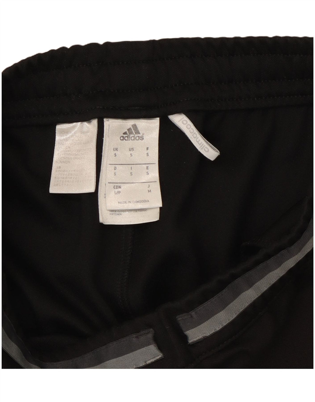 Pantaloni da tuta Adidas Climacool da uomo piccoli in poliestere nero