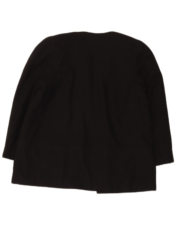 Giacca blazer aperta da donna Luisa Spagnoli UK 14 lana nera media