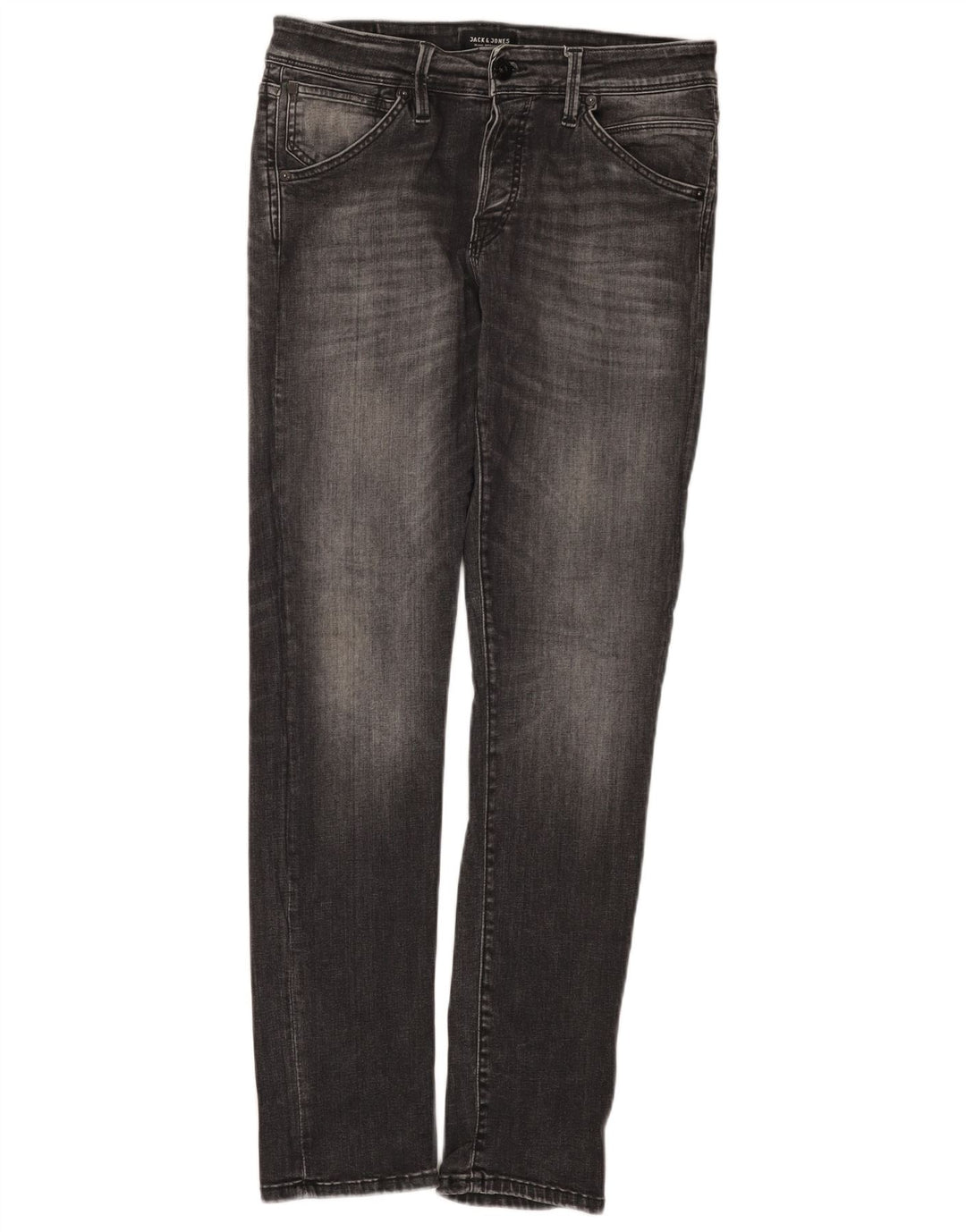 Jeans slim da uomo Jack & Jones W31 L32 cotone grigio