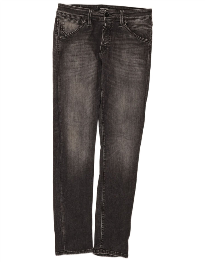 Jeans slim da uomo Jack & Jones W31 L32 cotone grigio