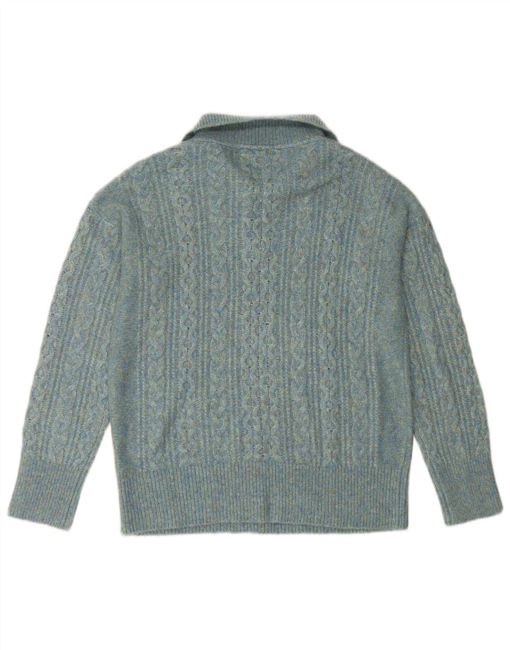FAT FACE Maglione da donna con collo con zip UK 14 Grande nylon turchese