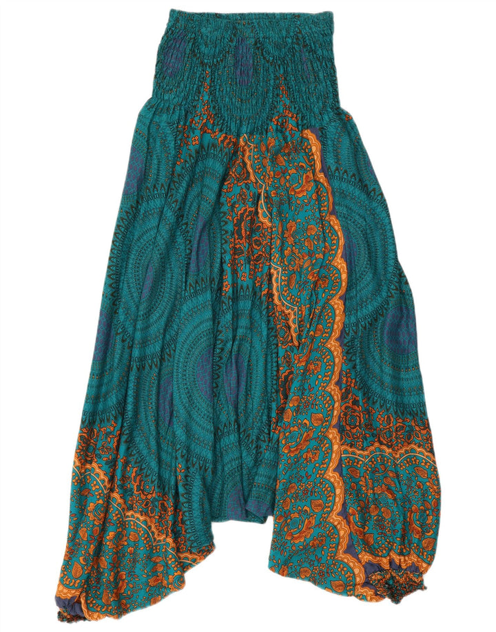Pantaloni Harem vintage da donna W24 L24 Blu Paisley