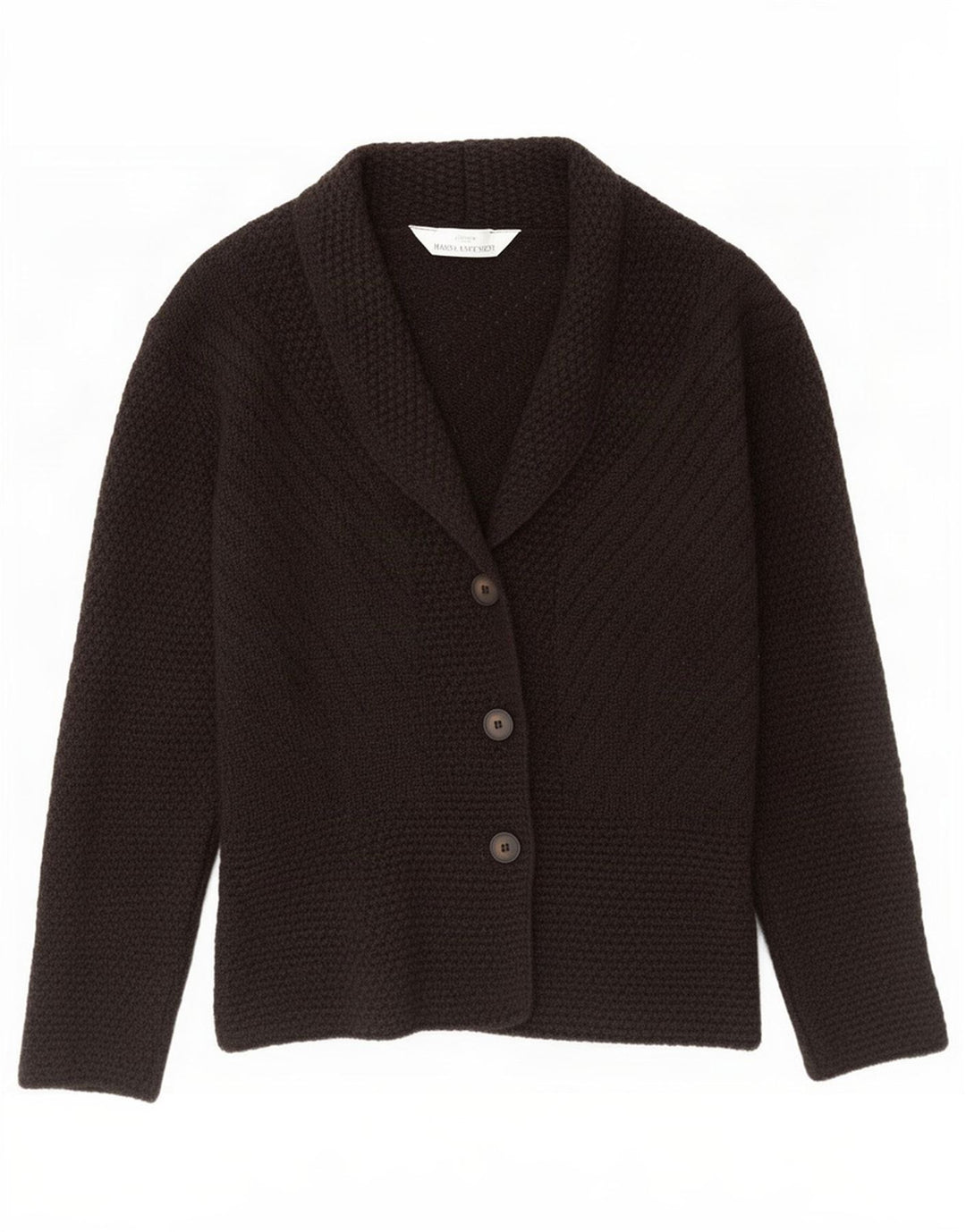 Maglione cardigan da donna Marks & Spencer UK 12 Lana marrone medio