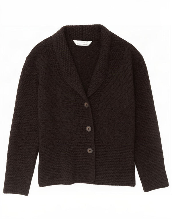 Maglione cardigan da donna Marks & Spencer UK 12 Lana marrone medio