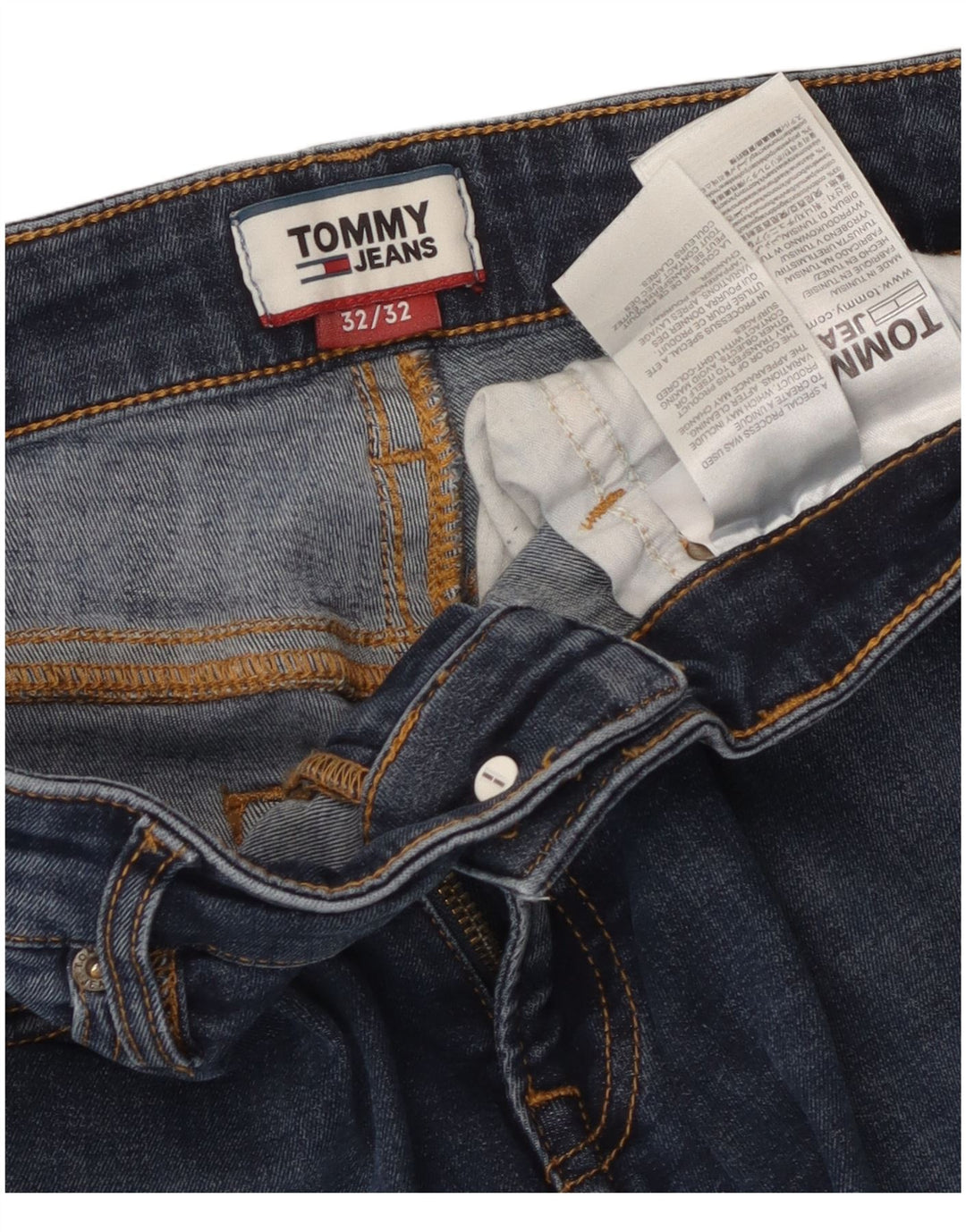 TOMMY HILFIGER Jeans slim da uomo W32 L32 cotone blu