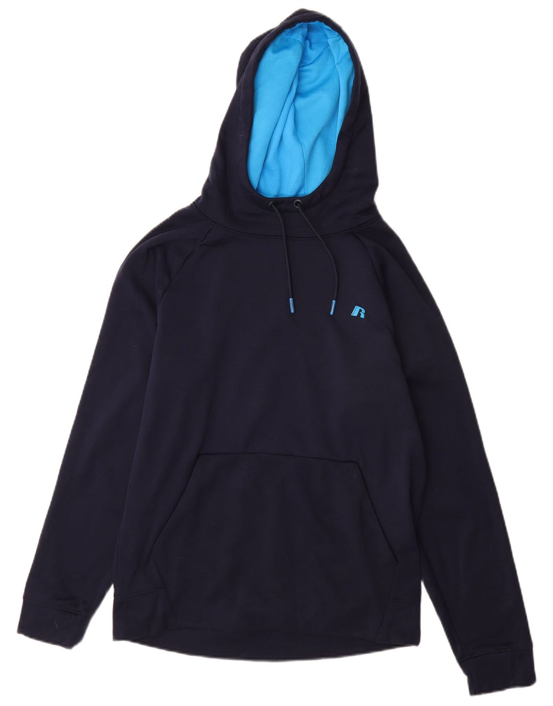 Maglione con cappuccio da uomo Russell Athletic piccolo poliestere blu navy