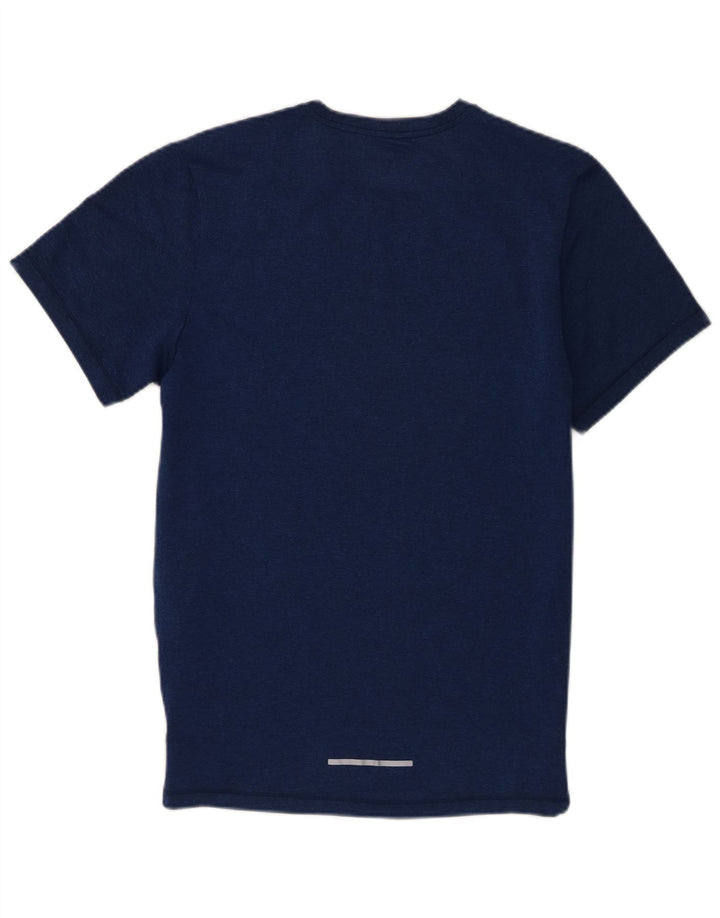T-shirt Nike da uomo Dri Fit Top Small in poliestere geometrico blu navy