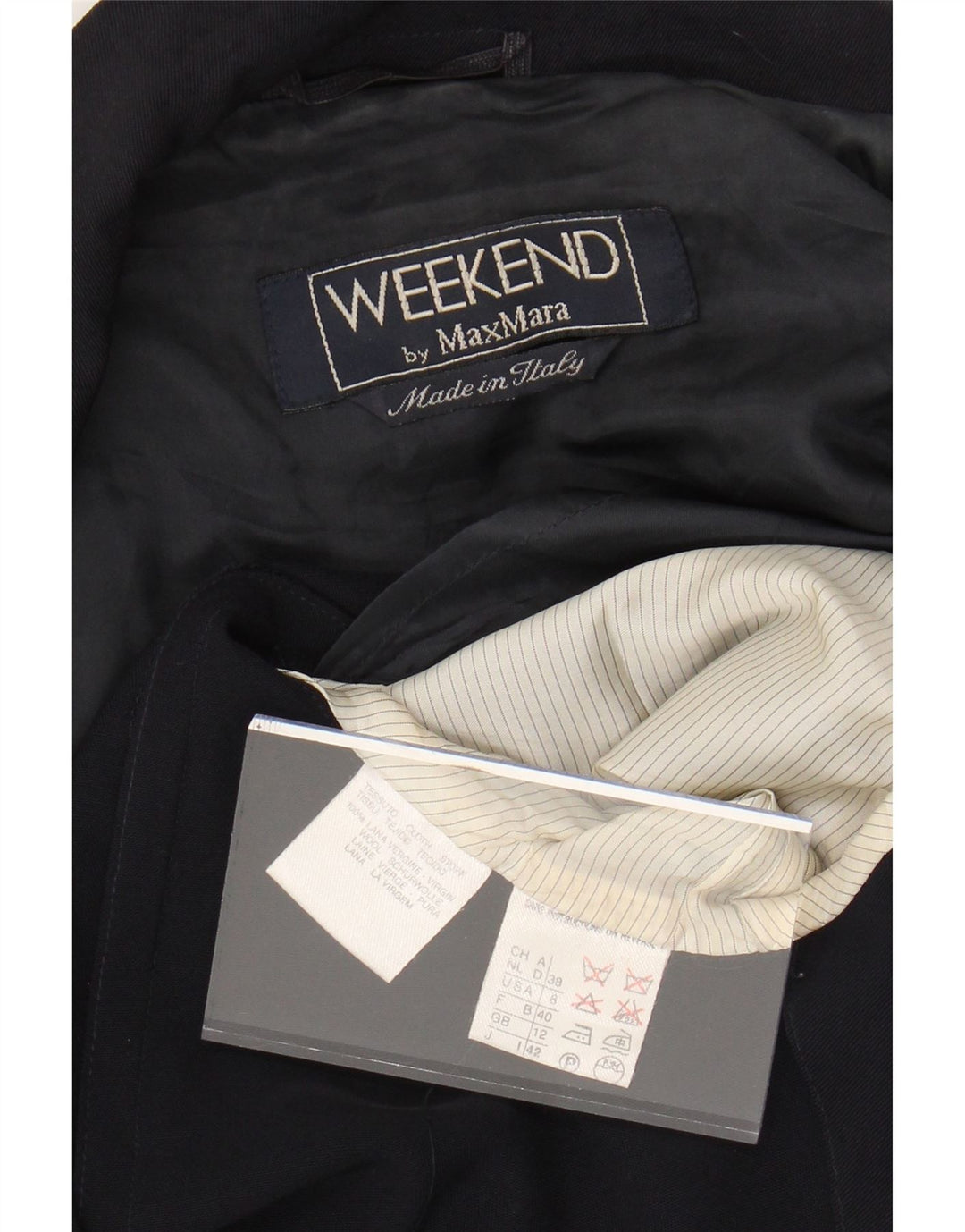 Giacca blazer oversize da weekend da donna MAX MARA UK 12 medio blu navy