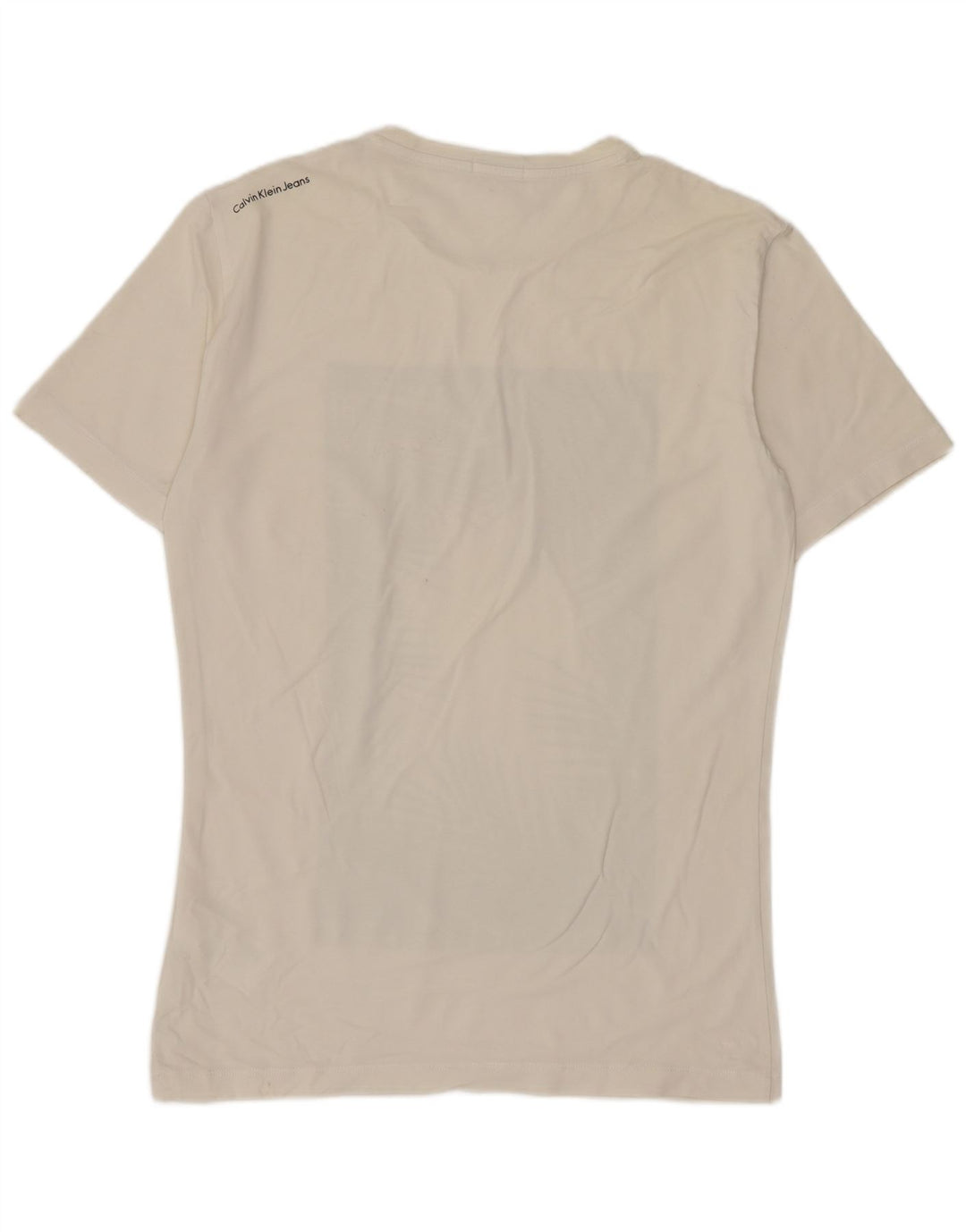 Calvin Klein Jeans T-shirt grafica da uomo Top piccola in cotone bianco